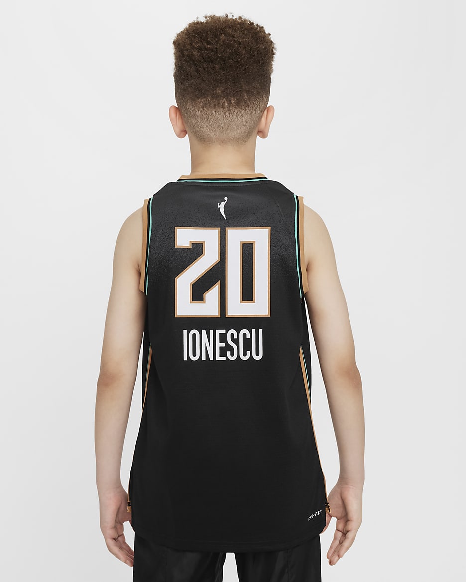 Sabrina Ionescu New York Liberty 2024 Explorer Edition Big Kids' Nike Dri-FIT WNBA Swingman Jersey - Black