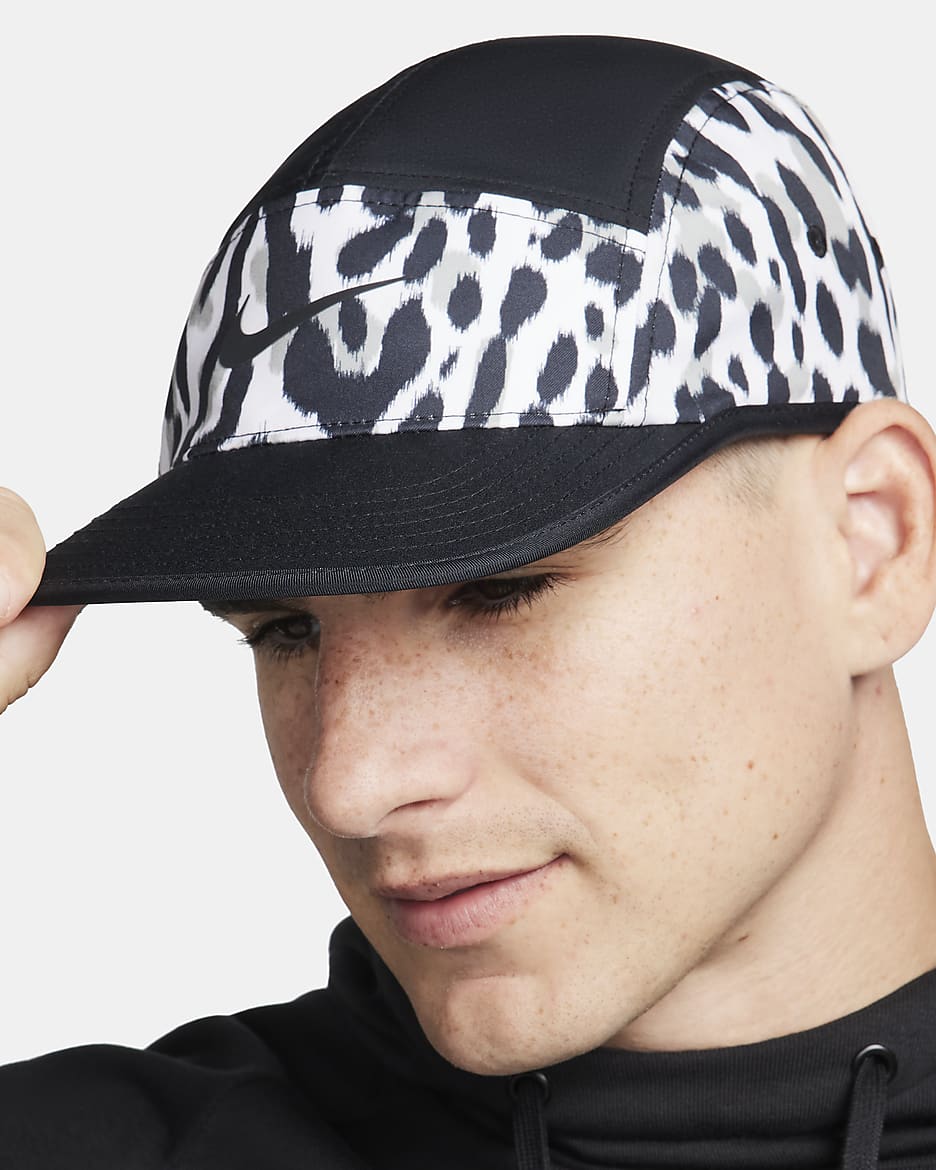 Nike Dri-FIT Fly Unstructured Flat-Bill Animal Print Cap - Black/Flat Silver/White/Black