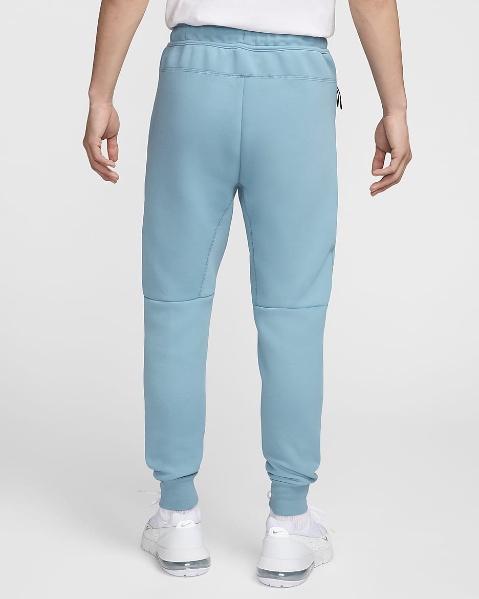 กางเกงจ๊อกกิ้งผู้ชายทรงเข้ารูป Nike Sportswear Tech Fleece - Denim Turquoise/ดำ