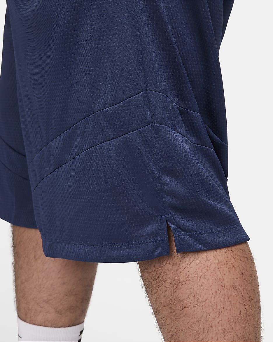 Nike Icon Dri-FIT Basketballshorts für Herren (ca. 30 cm) - Midnight Navy/Midnight Navy/Weiß