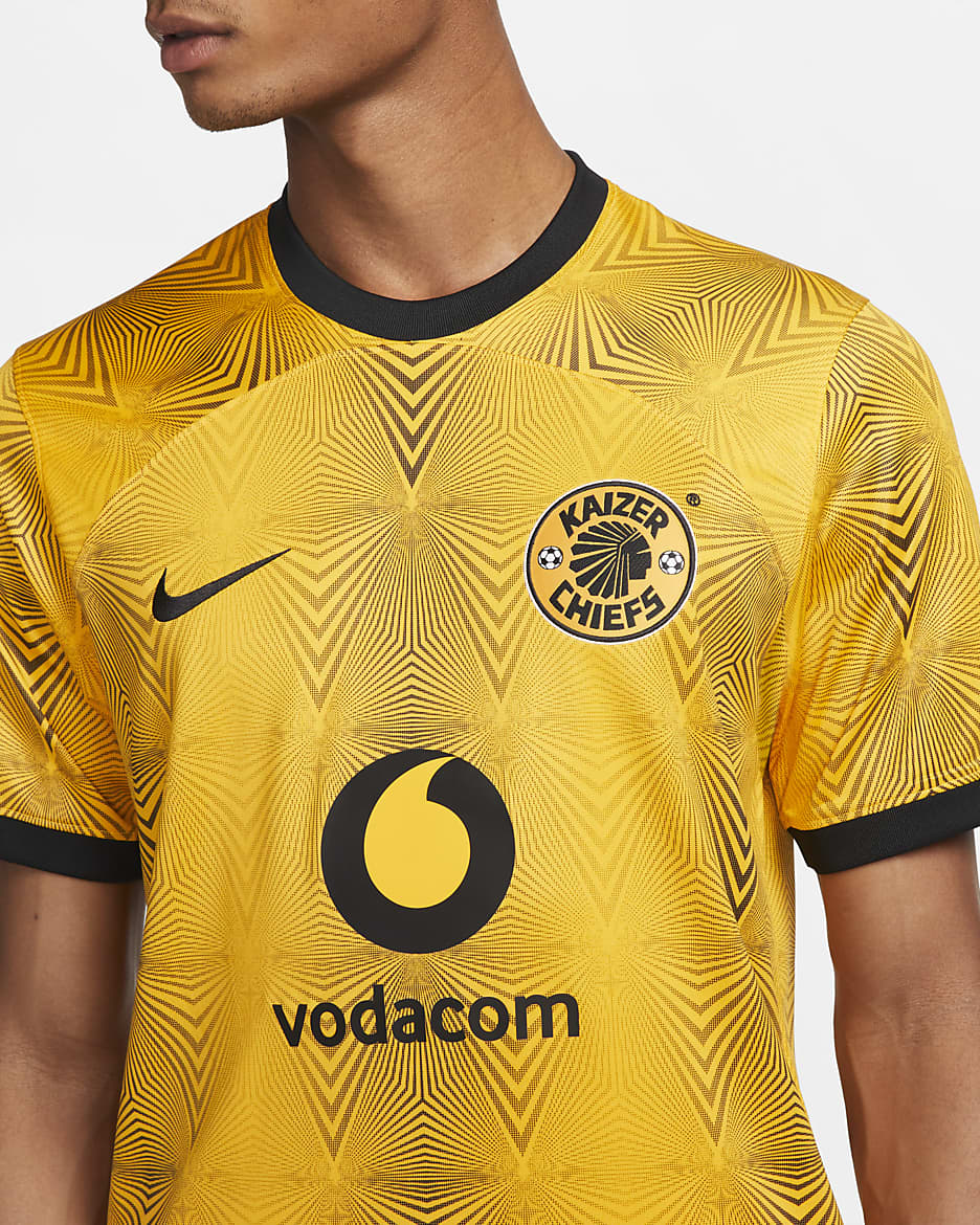 Kaizer Chiefs F.C. 2022/23 Stadyum İç Saha Nike Dri-FIT Erkek Futbol Forması - Taxi/Taxi/Siyah/Siyah