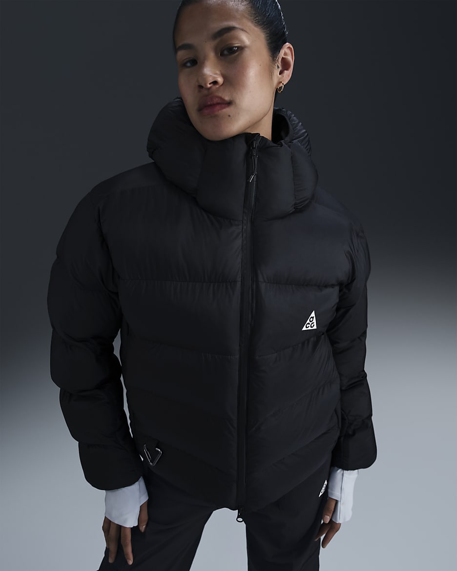 Veste à capuche ample Therma-FIT ADV Nike ACG « Lunar Lake » PrimaLoft® pour femme - Noir/Noir/Noir/Summit White