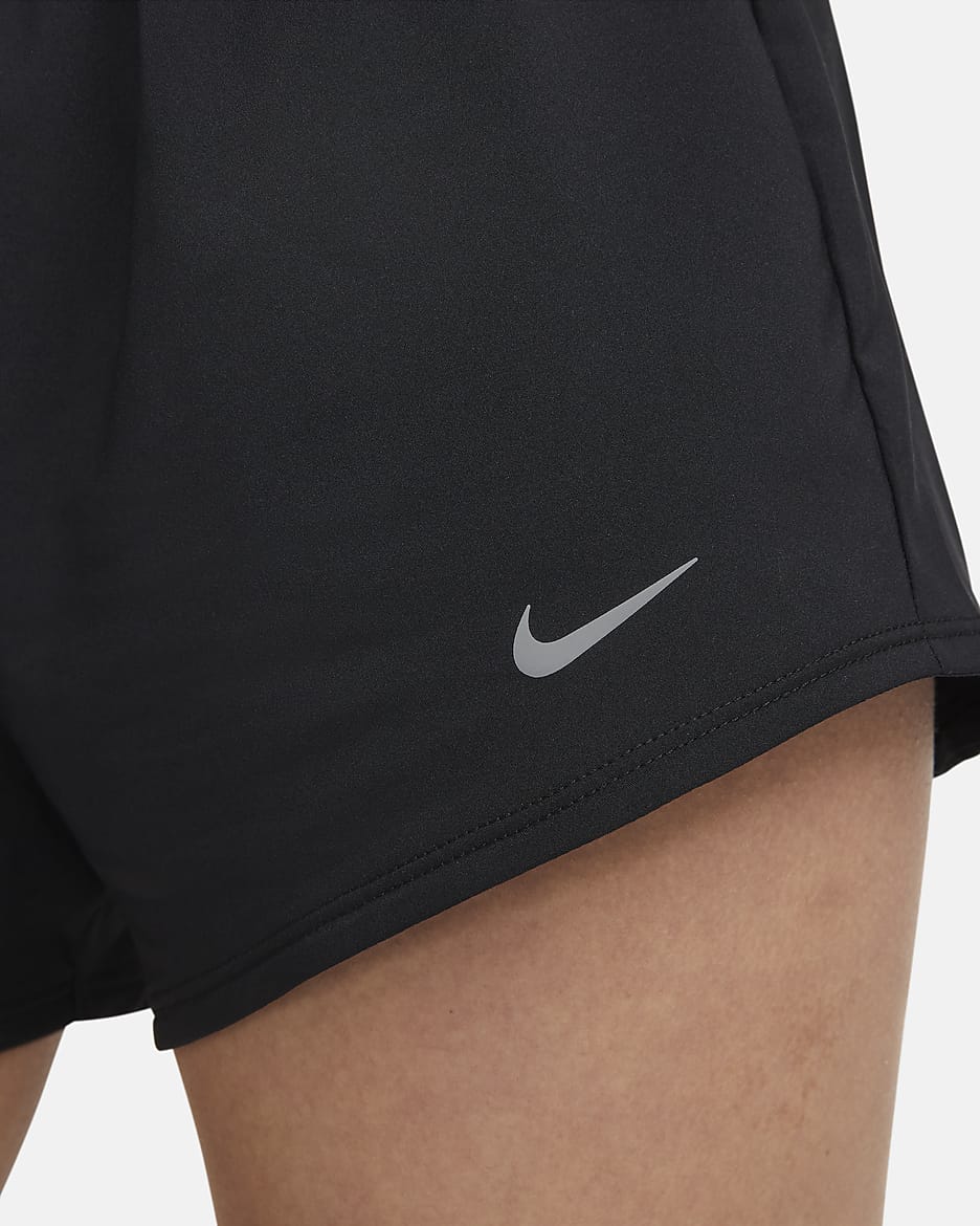 Nike Dri-FIT One Women's Mid-rise 8cm (approx.) Brief-Lined Shorts - Black