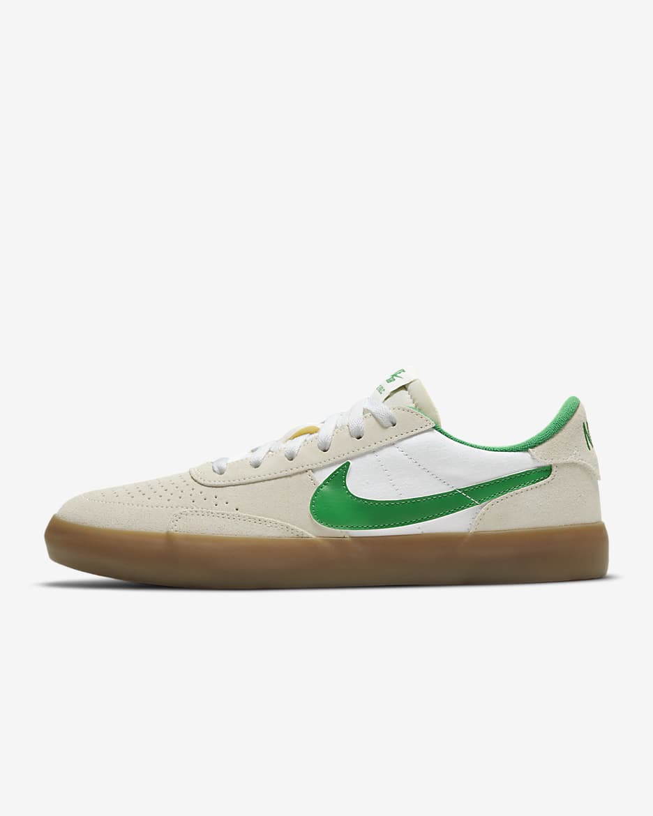 Nike SB Heritage Vulc Skate Shoes - Summit White/White/Gum Light Brown/Lucky Green