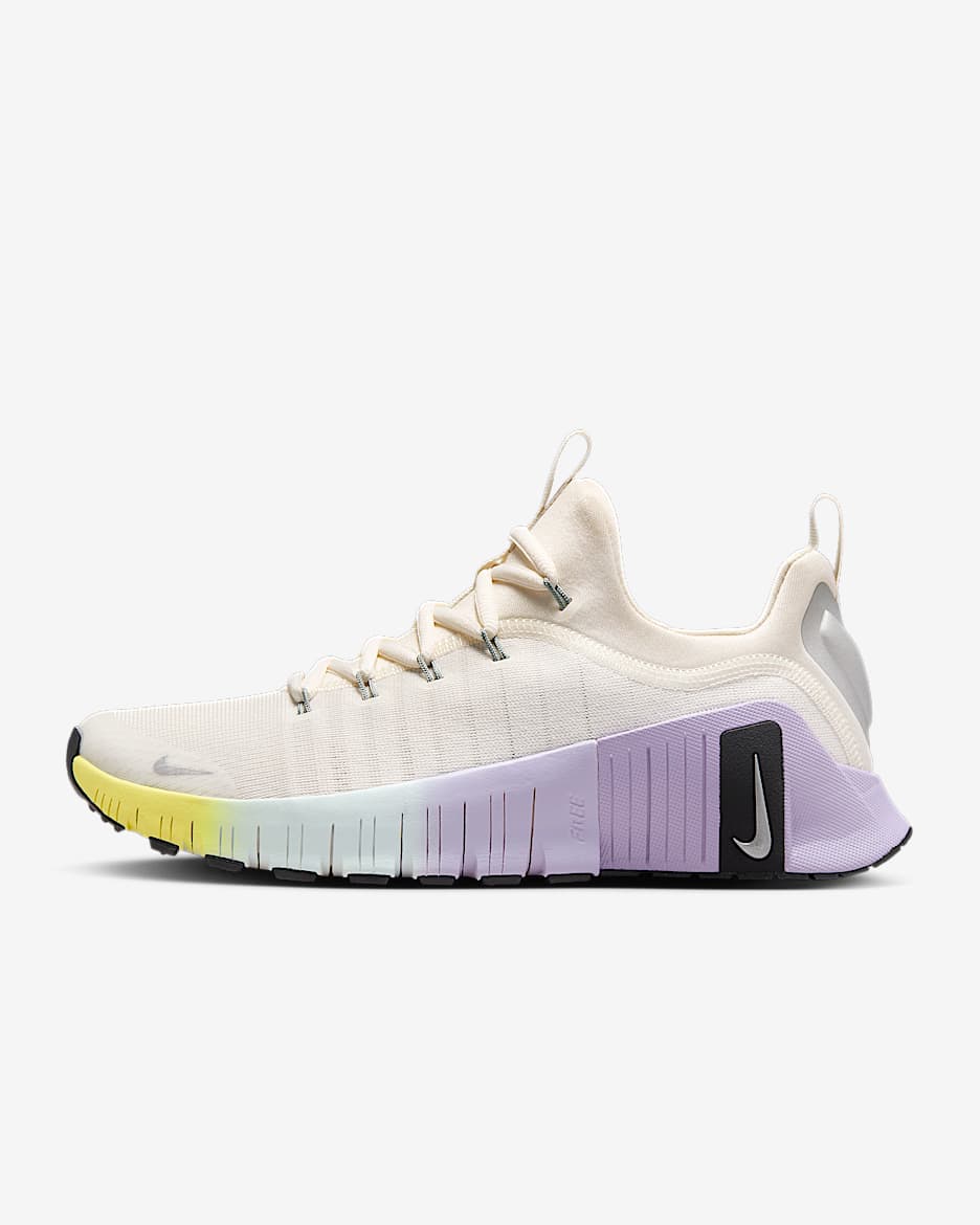 Nike Free Metcon 6 SE Women's Workout Shoes - Phantom/Black/Hydrangeas/Metallic Silver