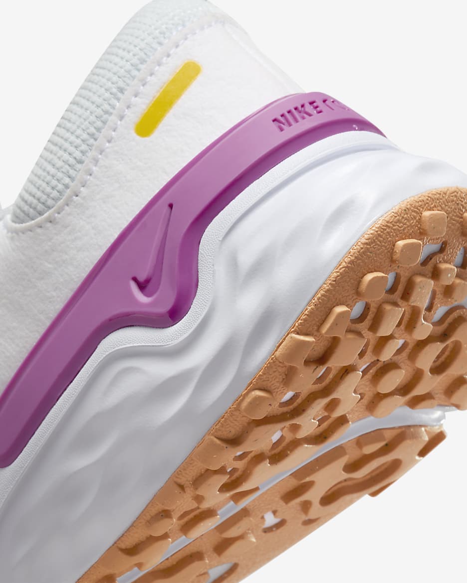 Nike Renew Run 4 Women's Road Running Shoes - White/Photon Dust/Fuchsia Dream/Amber Brown