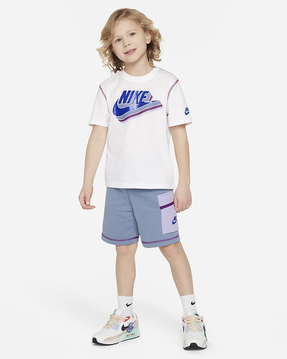 Nike Sportswear Reimagine Little Kids' French Terry Shorts Set - Ashen Slate