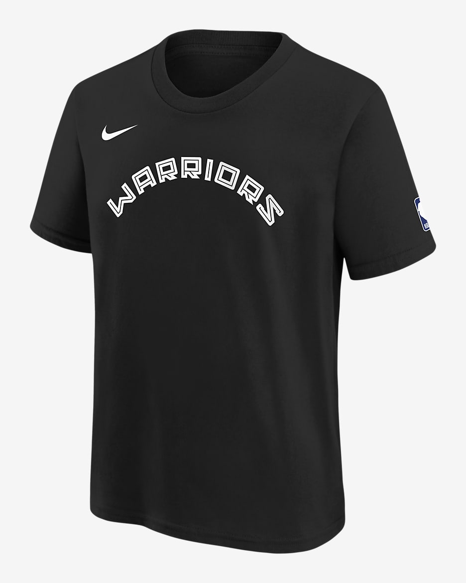 Golden State Warriors City Edition Big Kids' (Boys') NBA Logo T-Shirt - Black