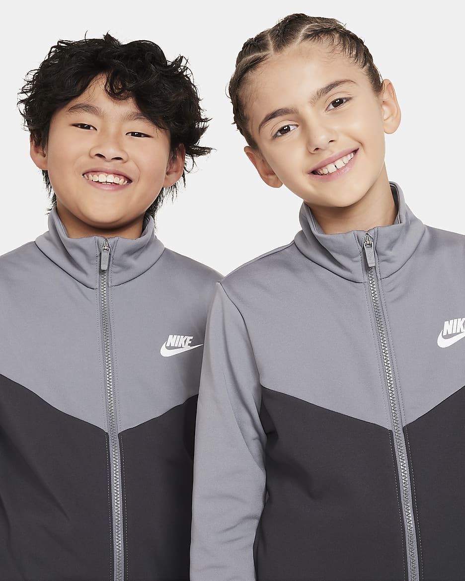 Nike Sportswear Older Kids' Tracksuit - Smoke Grey/Anthracite/White