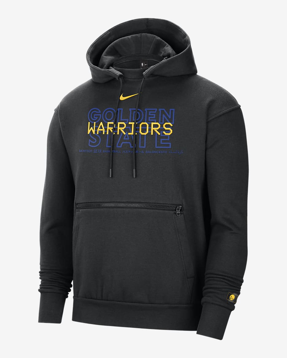 Warriors Courtside Men's Nike NBA Pullover Hoodie - Black