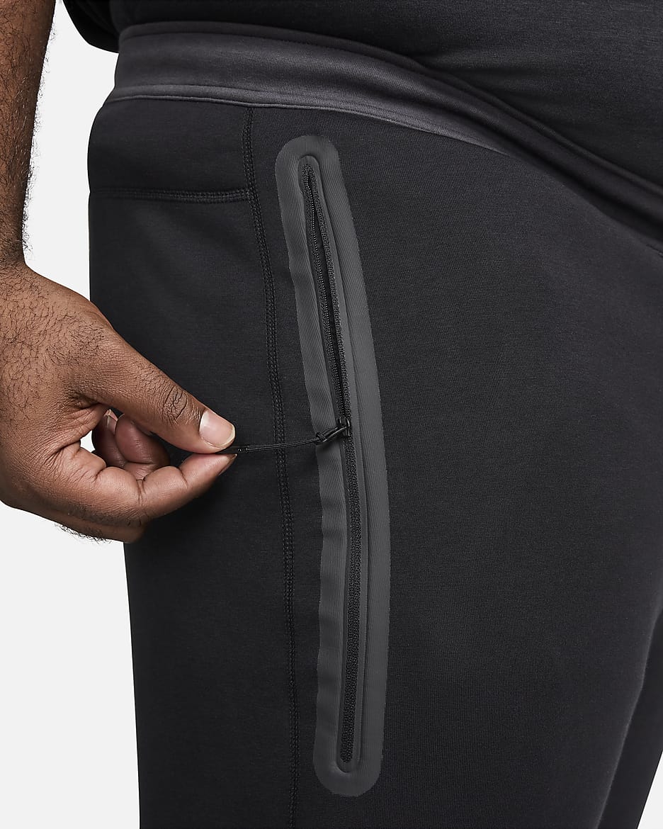 Nike Sportswear Tech Fleece Men's Joggers - Black/Dark Smoke Grey/Light Crimson