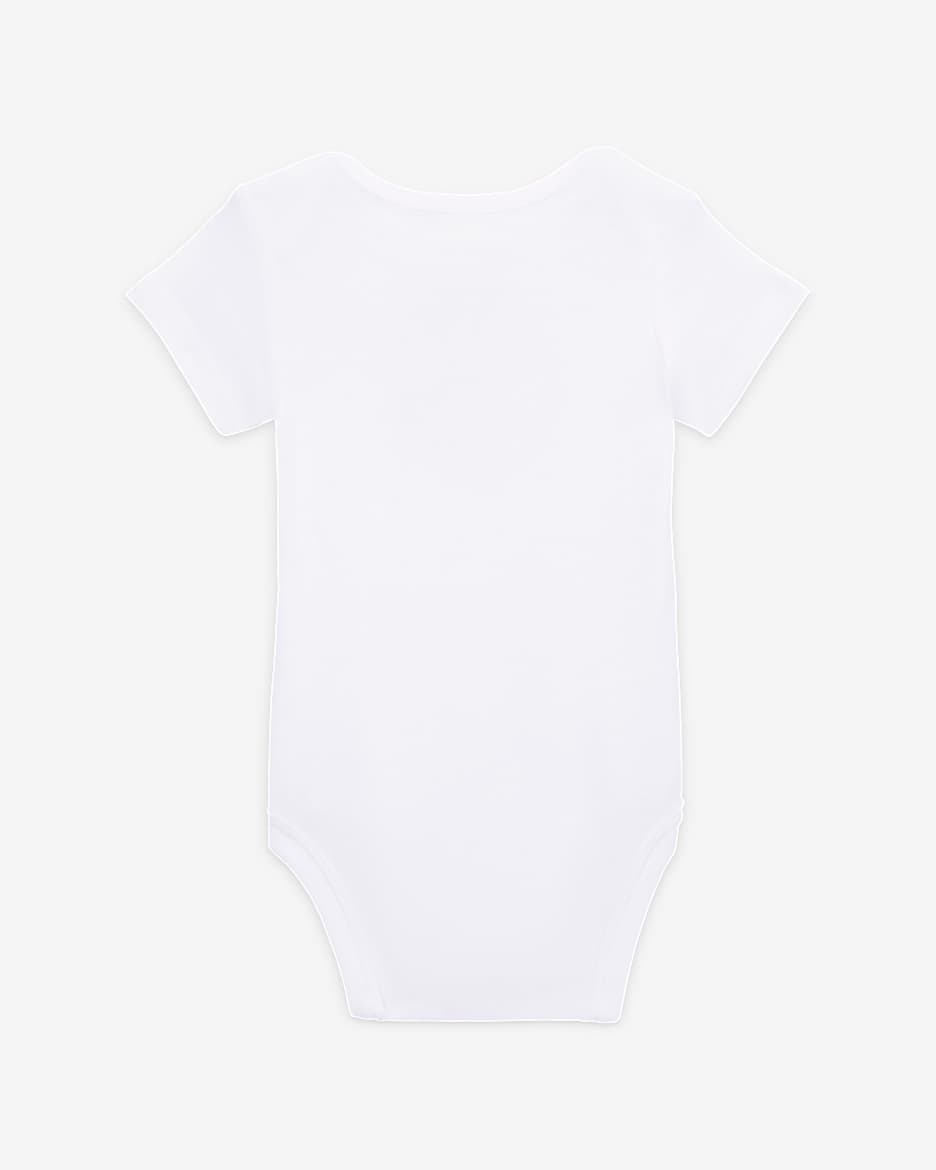 Nike Essentials Baby (0-9M) 5-Pack Bodysuit Set - White