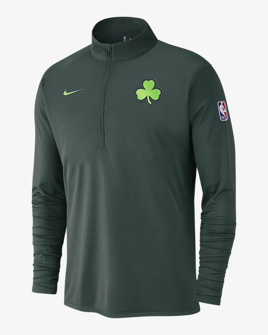 Playera de manga larga Nike Dri-FIT de la NBA de 1/2 cierre para hombre Boston Celtics City Edition - Verde pro/Negro/Verde acción