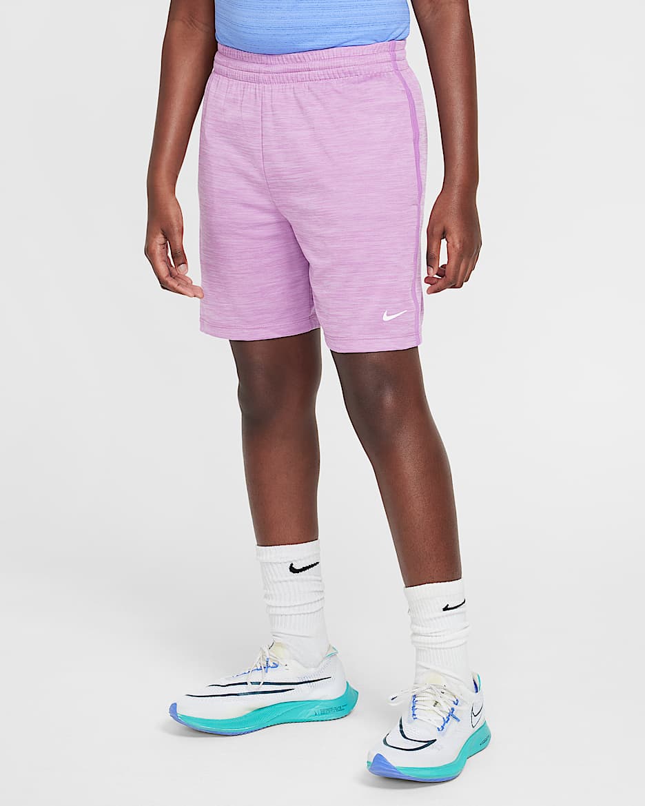 Nike Multi Big Kids' (Boys') Dri-FIT Shorts - Rush Fuchsia/Doll/Rush Fuchsia/White