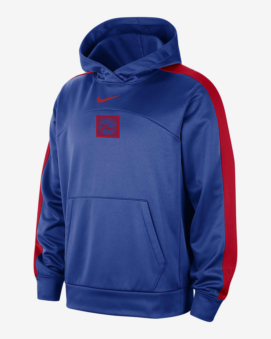 Philadelphia 76ers Starting 5 Men's Nike Therma-FIT NBA Pullover Hoodie - Rush Blue/University Red/University Red