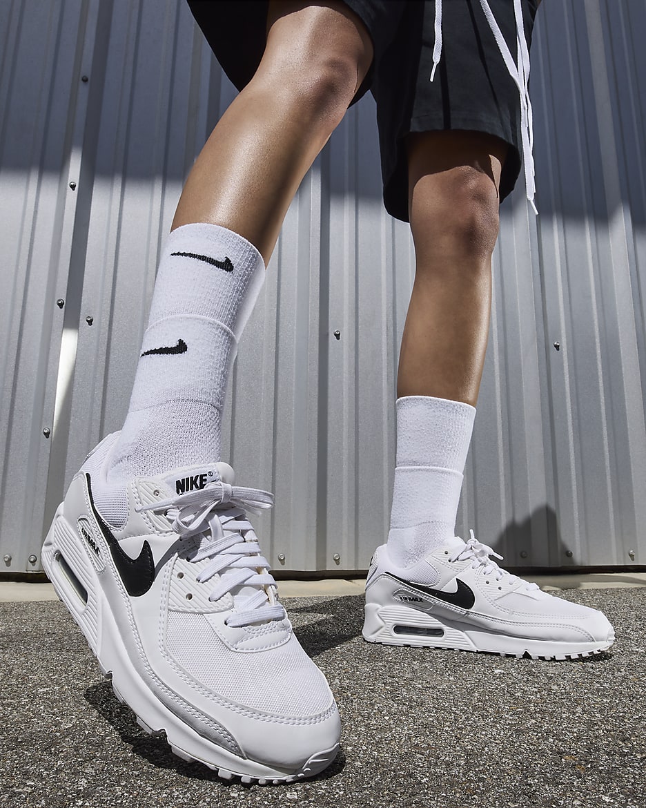 Nike Air Max 90 Women's Shoes - White/White/Black