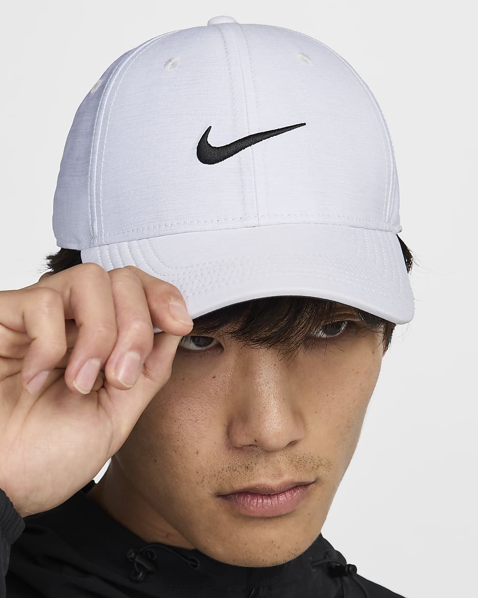 Nike Dri-FIT Club Structured Heathered Cap - Cement Grey/Black