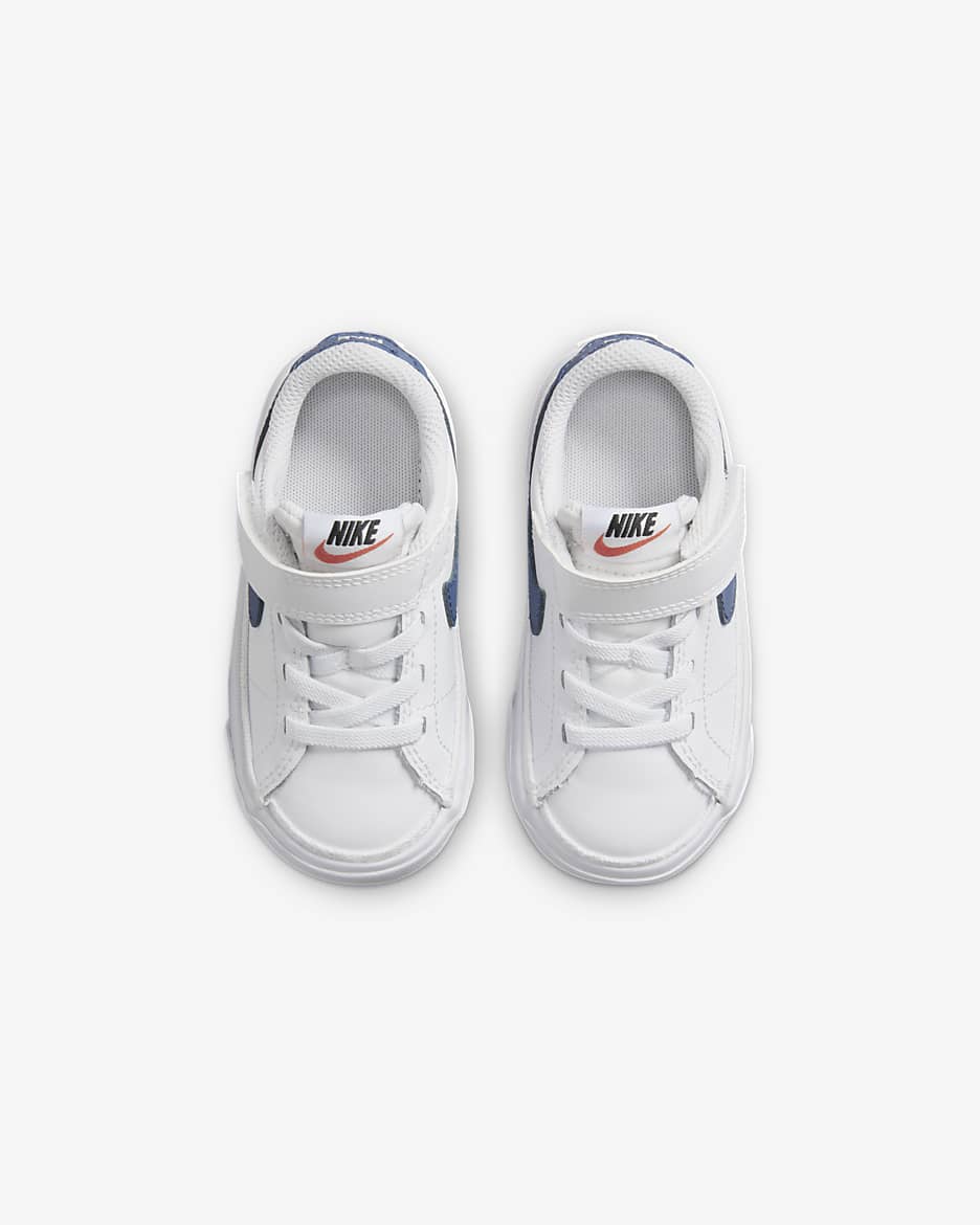 NikeCourt Legacy Baby/Toddler Shoes - White/Boarder Blue/Team Orange/Mystic Navy