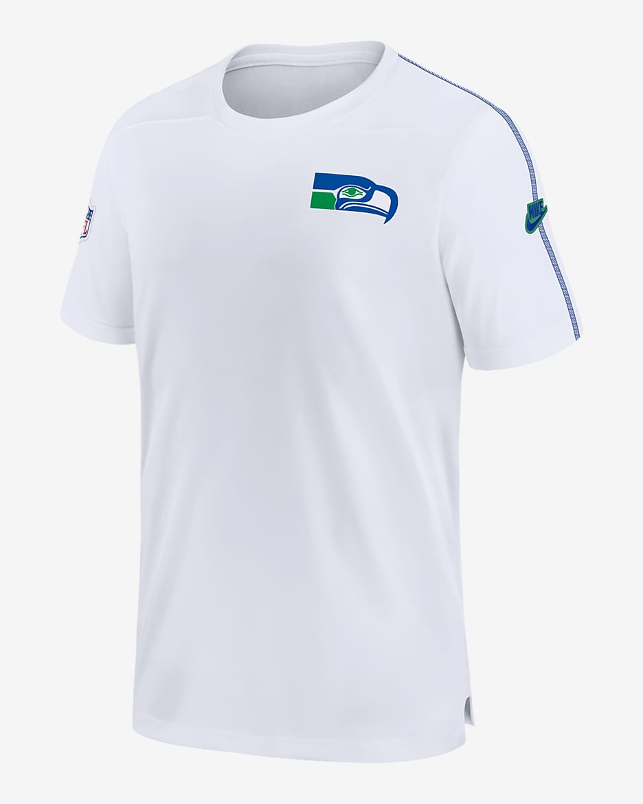 Seattle Seahawks Sideline Coach Men's Nike Dri-FIT NFL Top - White