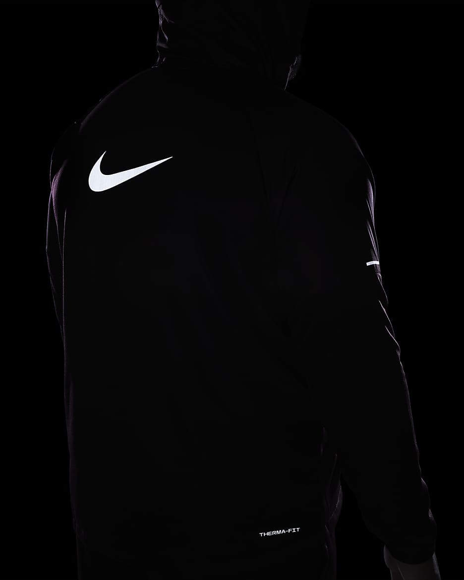 Nike Sphere Miler Men's Therma-FIT Water-Repellent Running Jacket - Burgundy Crush/Burgundy Crush