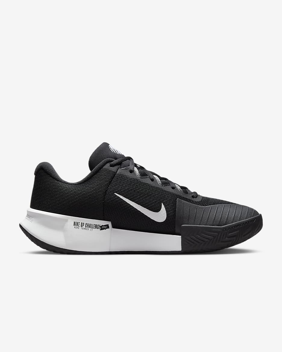 Nike Zoom GP Challenge Pro Clay Court-tennissko til mænd - sort/sort/hvid