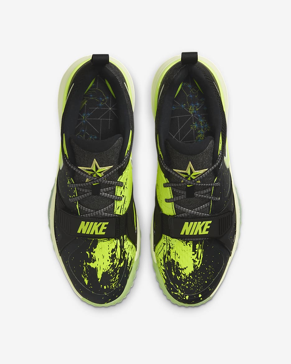 Nike Diamond Elite Turf Men's Baseball Shoes - Black/Life Lime/Volt