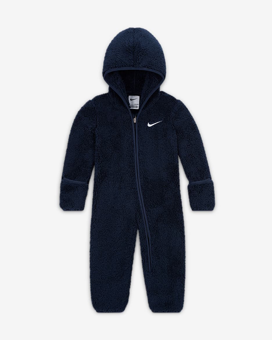 Mono para bebé Nike Hooded Sherpa Coverall - Azul marino medianoche