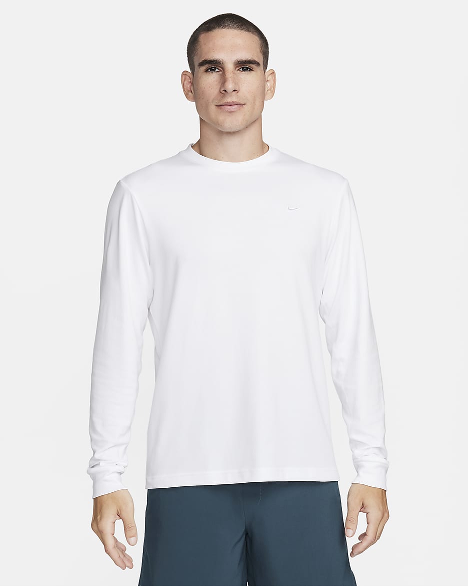 Nike Primary Men's Dri-FIT Long-Sleeve Versatile Top - White/White