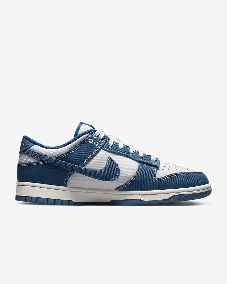 Nike Dunk Low Retro SE Men's Shoes - Summit White/Summit White/Industrial Blue/Industrial Blue