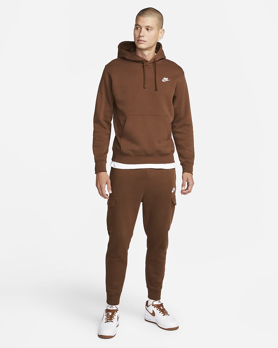 Nike Sportswear Club Fleece Pullover Hoodie - Cacao Wow/Cacao Wow/White