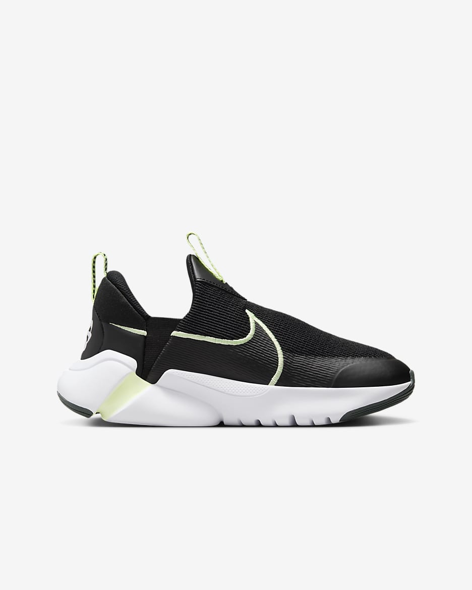 Tenis de correr para niños grandes Nike Flex Plus 2 - Negro/Verde vintage/Blanco/Voltio ligero