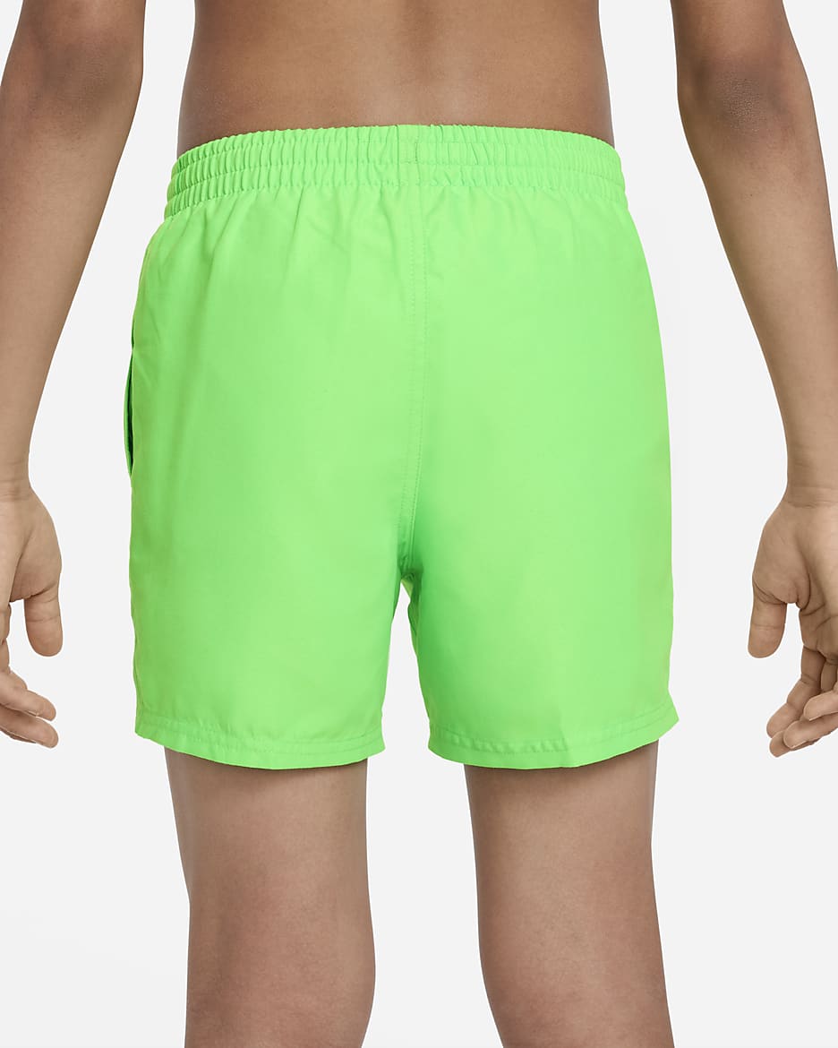 Shorts de vóleibol de 10 cm para niño talla grande Nike Essential Lap - Verde strike