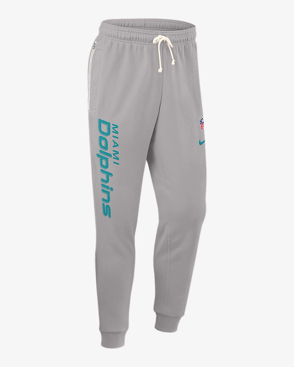 Miami Dolphins Ground Game Sideline Men's Nike Dri-FIT NFL Taper Pants - Grey