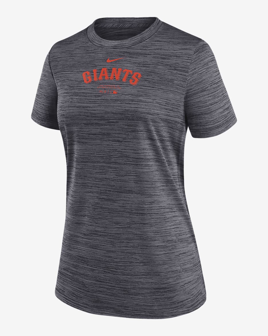 San Francisco Giants Authentic Collection Practice Velocity Women's Nike Dri-FIT MLB T-Shirt - Black