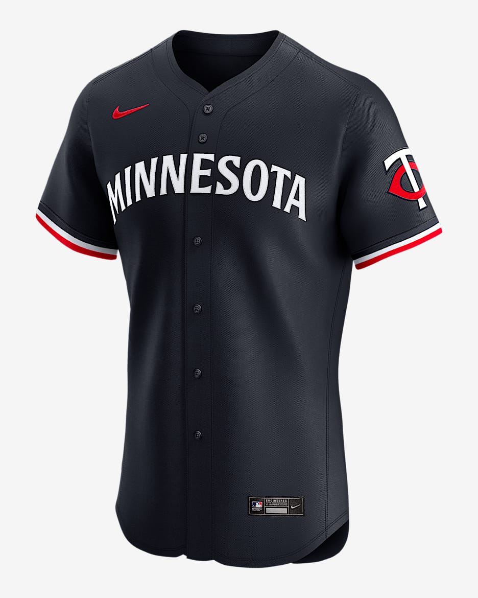 Jersey Nike Dri-FIT ADV de la MLB Elite para hombre Minnesota Twins - Azul marino
