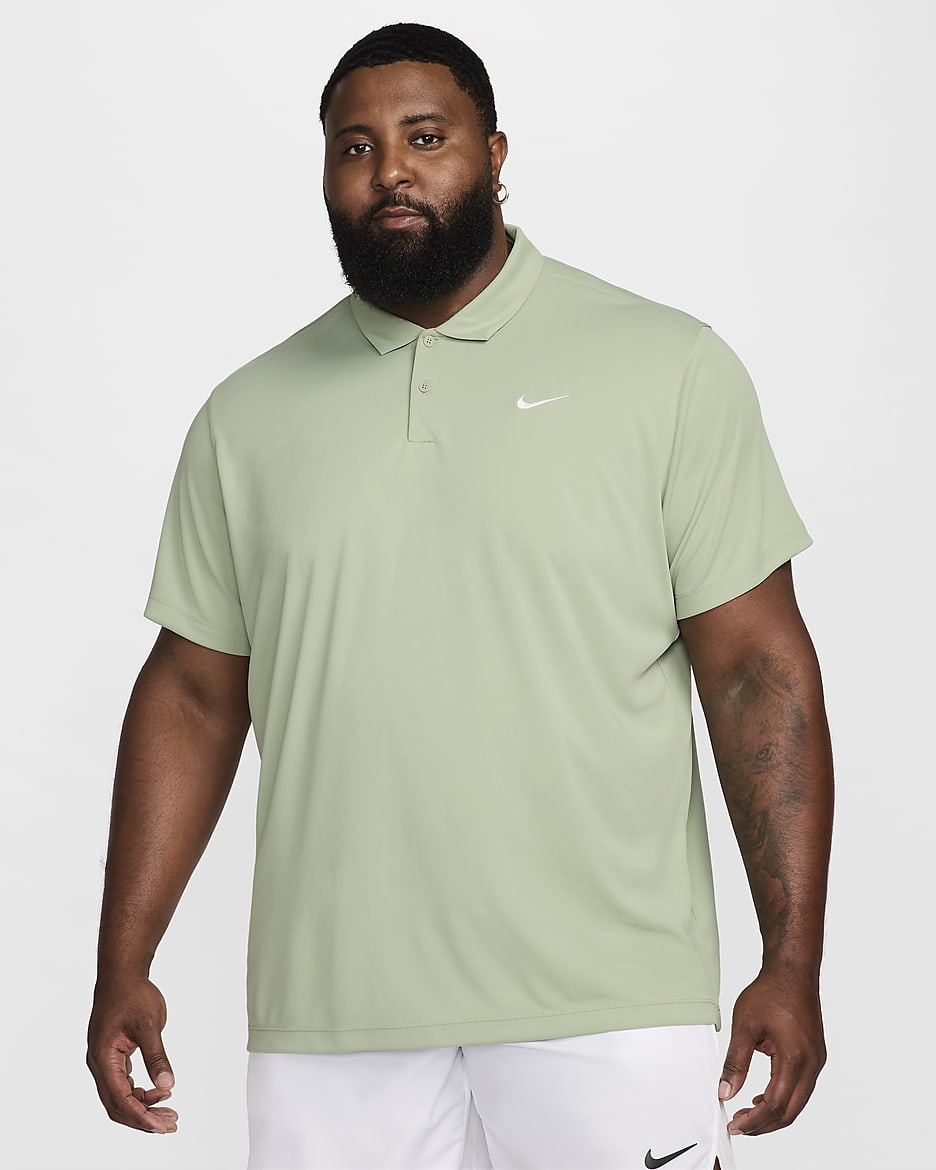 Polo de tennis NikeCourt Dri-FIT pour Homme - Jade Horizon/Blanc