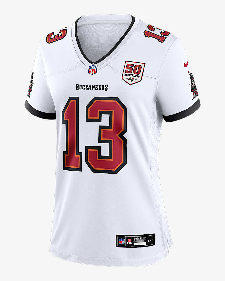 Mike Evans Tampa Bay Buccaneers 50th Anniversary Women’s Nike NFL Game Jersey - White
