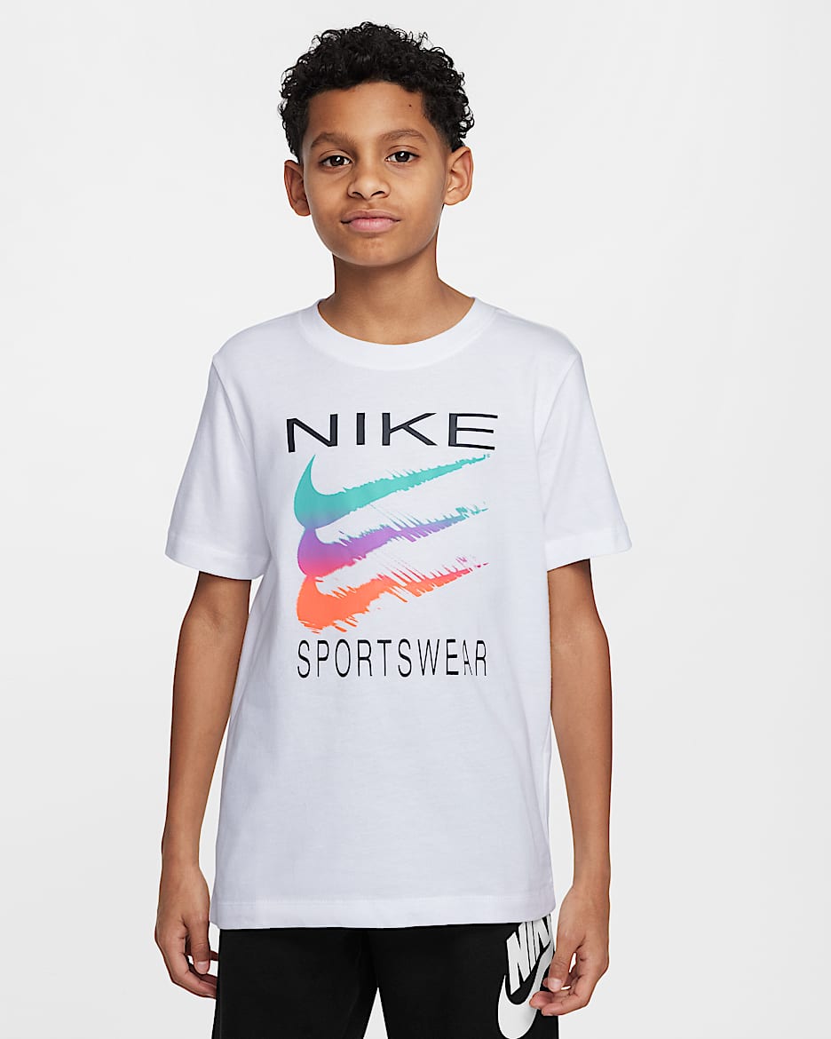 Nike Sportswear Big Kids' T-Shirt - White