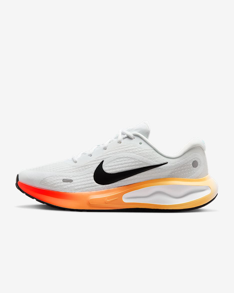 Nike Journey Run Men's Road Running Shoes - White/White/Bright Crimson/Black