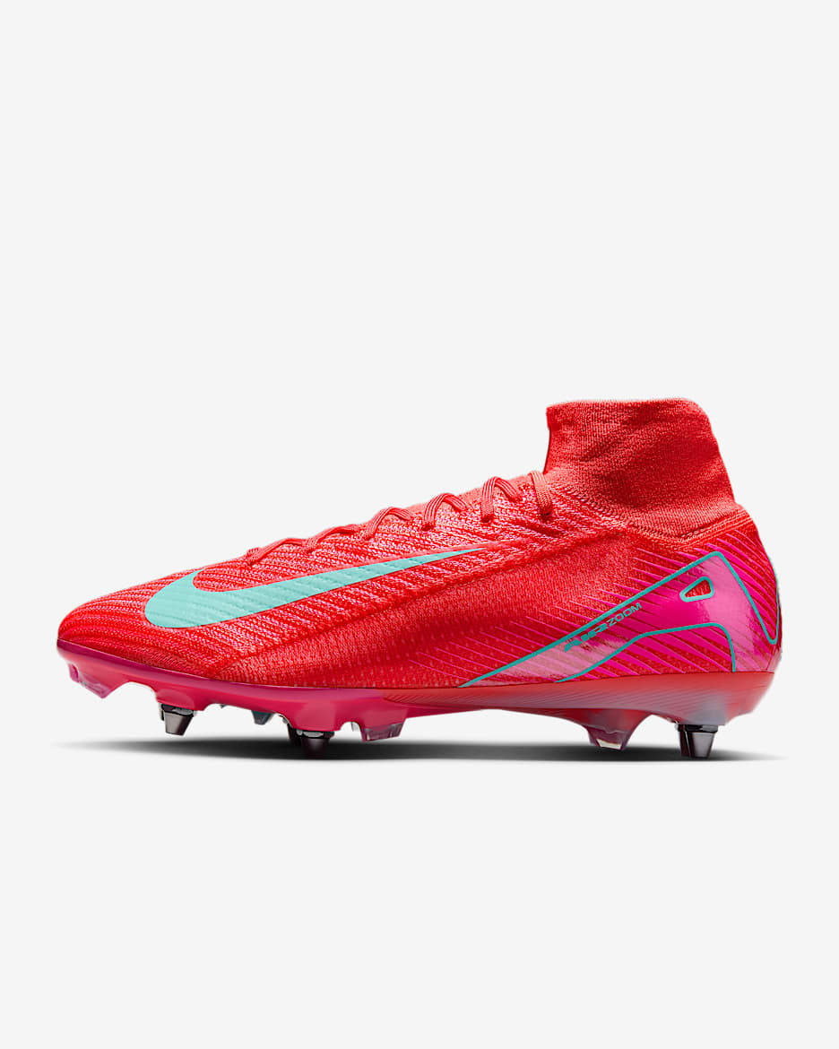 Chaussure de foot montante à crampons SG-Pro Nike Mercurial Superfly 10 Elite - Ember Glow/Aurora Green