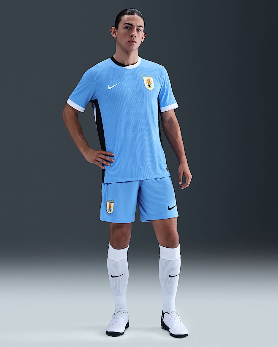Shorts de fútbol Nike Dri-FIT Replica de Uruguay visitante 2024/25 Stadium para hombre - Azul universitario/Negro