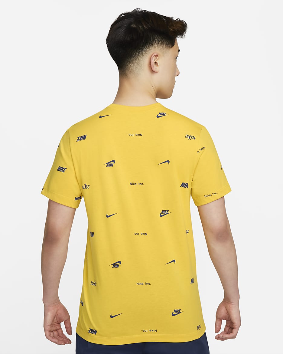 Nike Club Men's All-Over Print T-Shirt - Vivid Sulphur