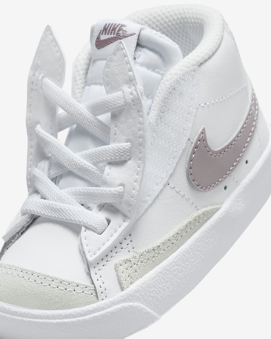 Nike Blazer Mid '77 Baby/Toddler Shoes - White/Phantom/Light Violet Ore