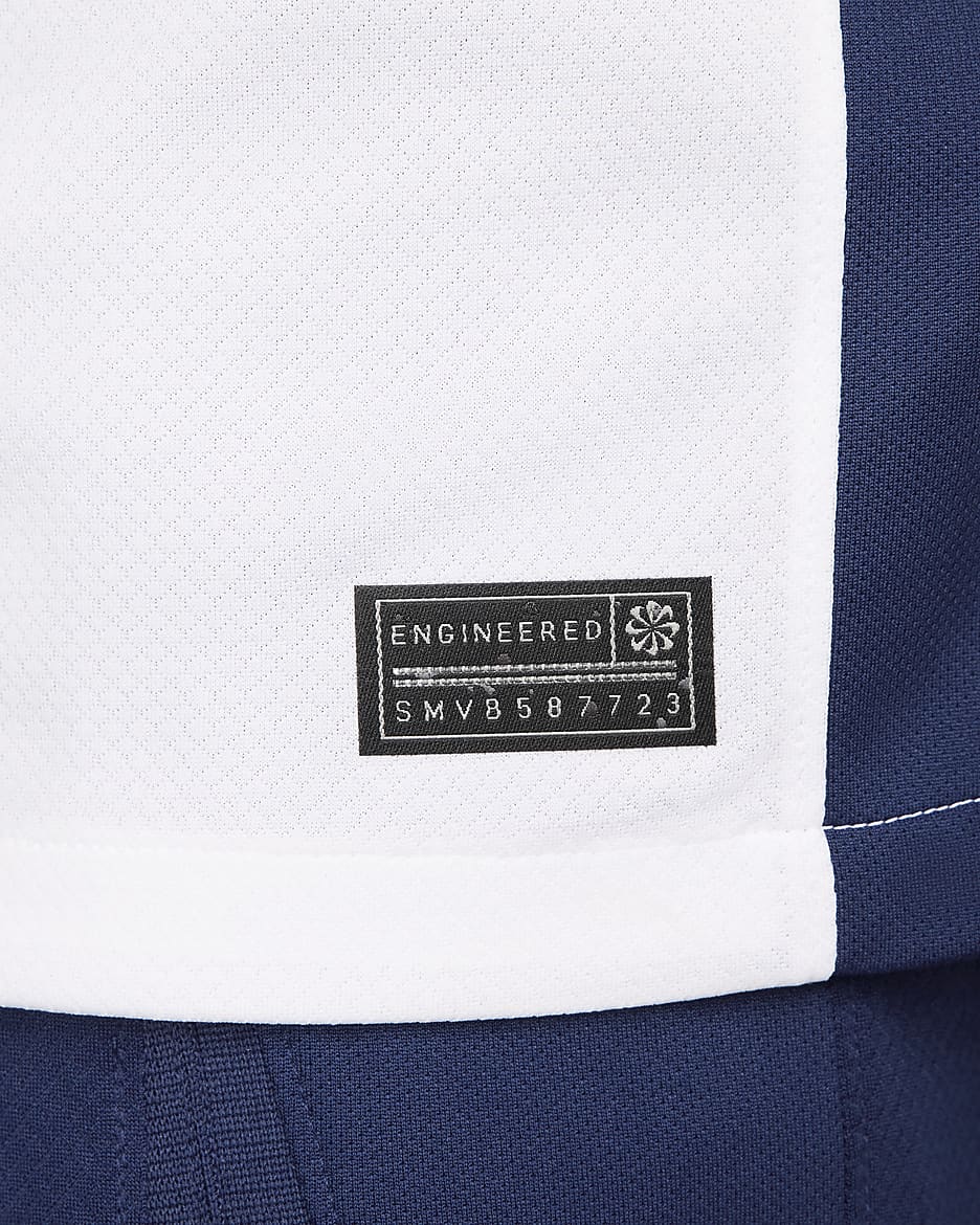 England (Men's Team) 2024/25 Stadium Home Men's Nike Dri-FIT Football Replica Shirt - White/Blue Void