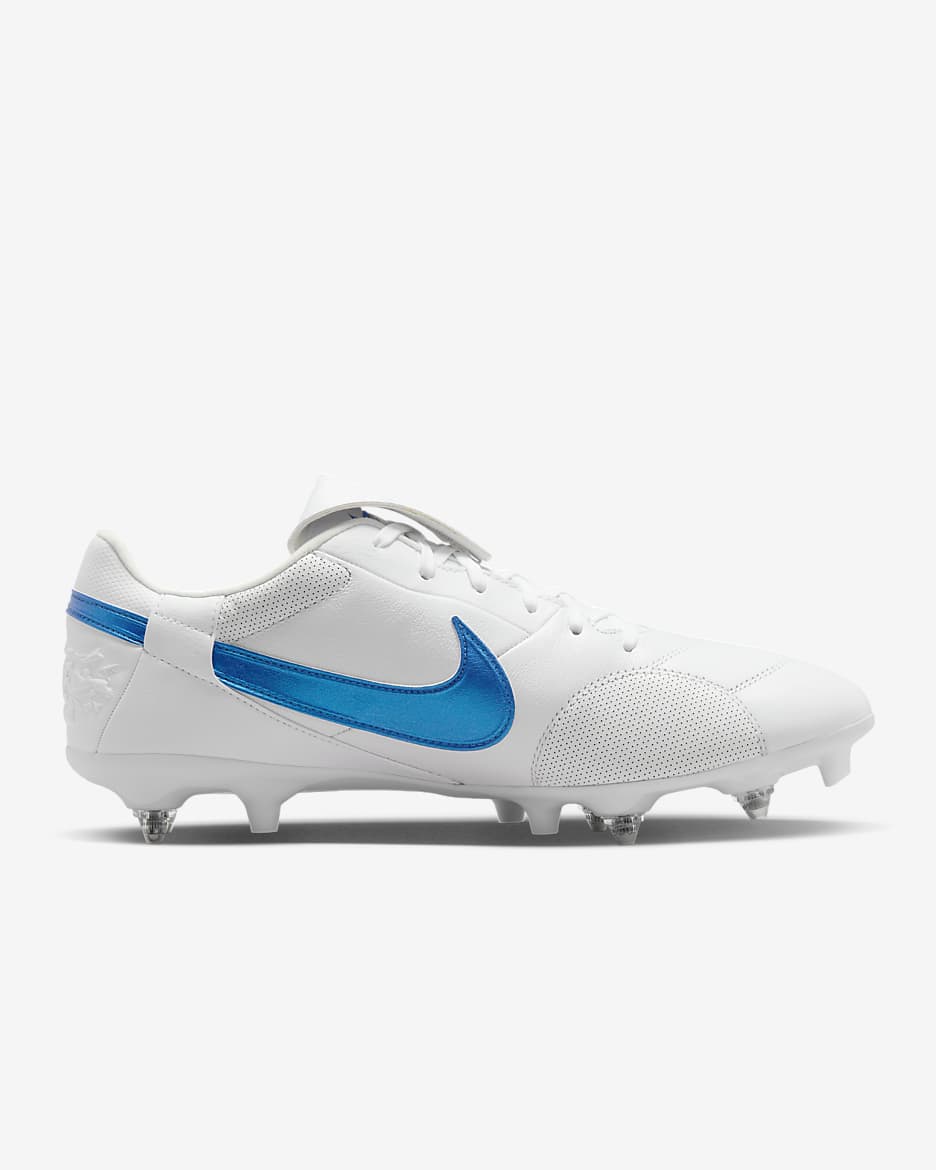 Nike Premier 3 Botas de fútbol de perfil bajo SG-Pro - Blanco/Signal Blue