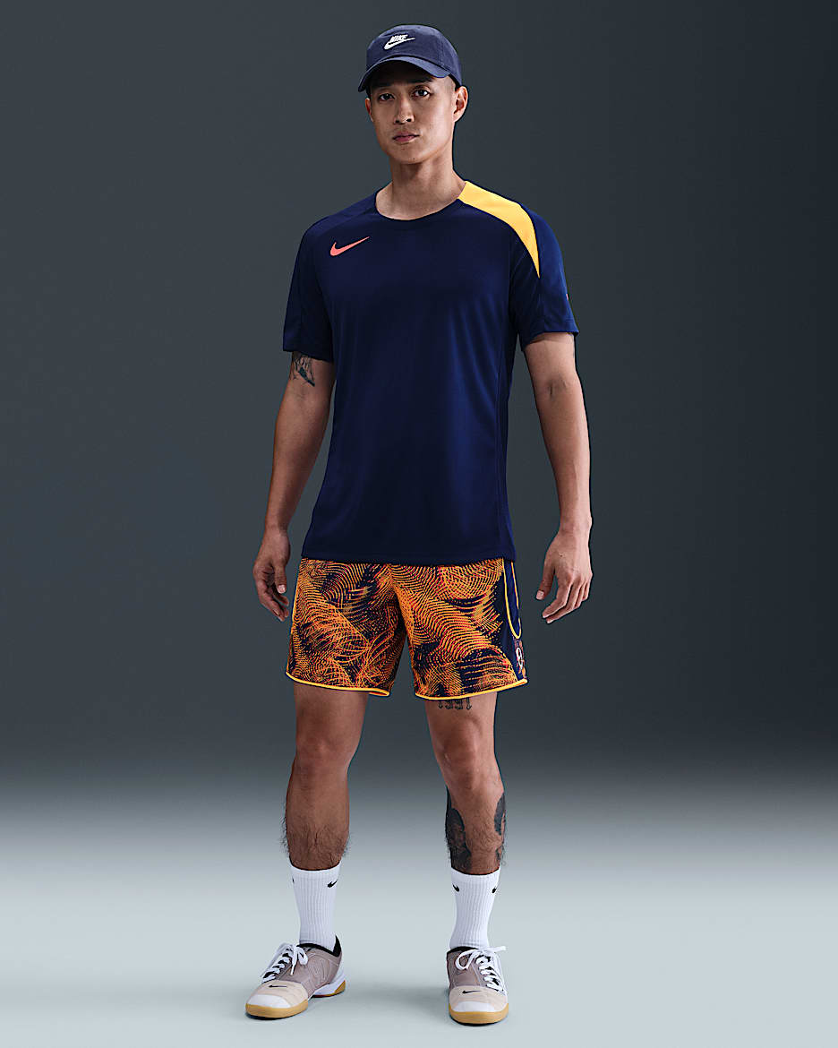 ナイキ アカデミー+ メンズ Dri-FIT サッカーショートパンツ - ブルーボイド/レーザーオレンジ/レーザーオレンジ/ホワイト