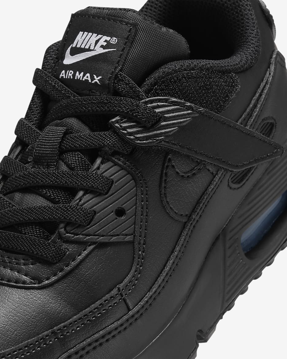 Nike Air Max 90 EasyOn Younger Kids' Shoes - Black/Black/White/Black