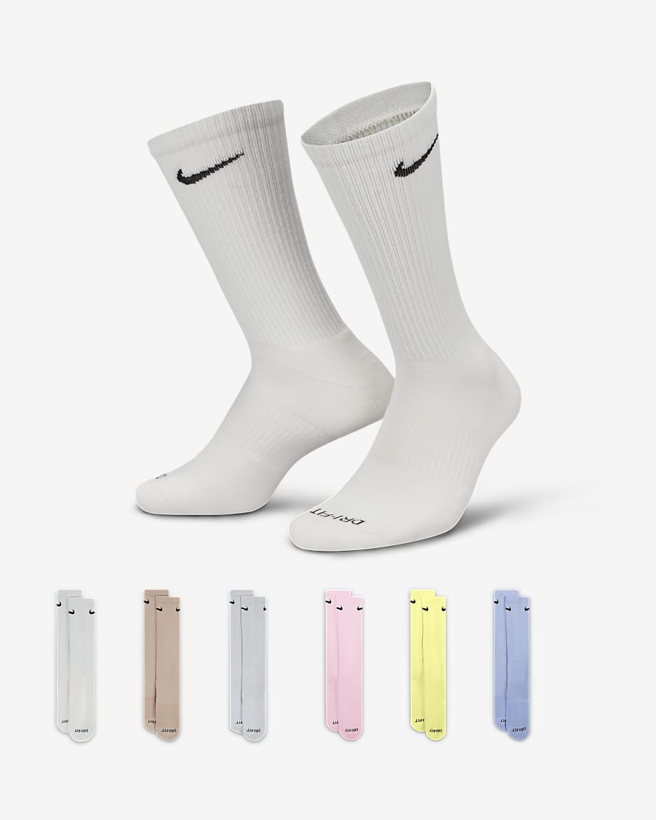 Calze da training Nike Everyday Plus Cushioned di media lunghezza (6 paia) - Multicolore