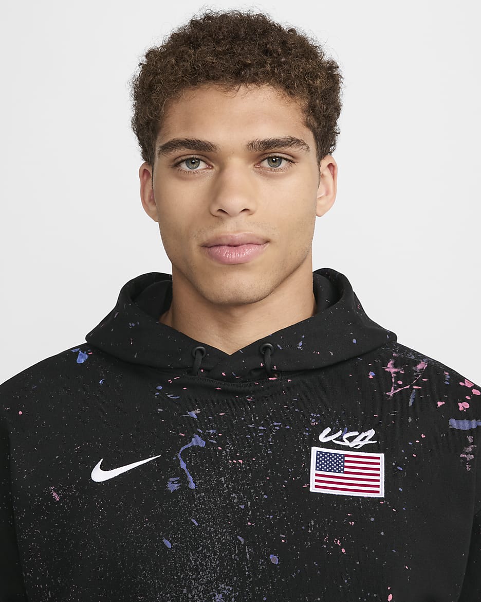 USA Solo Men's Nike Dri-FIT ADV Breaking Pullover Hoodie - Black/White