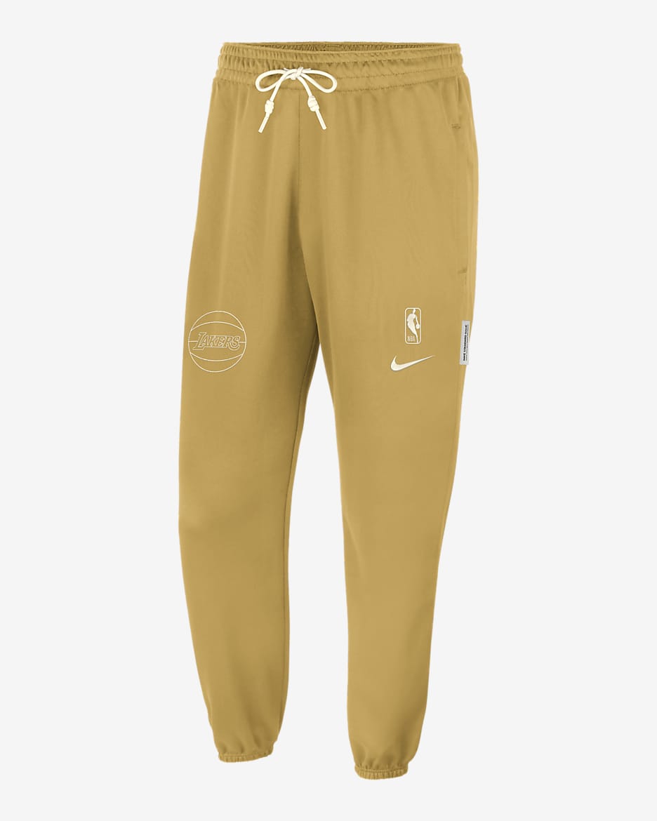 Los Angeles Lakers Standard Issue Men's Nike Dri-FIT NBA Pants - Wheat Gold/Pale Ivory/Pale Ivory
